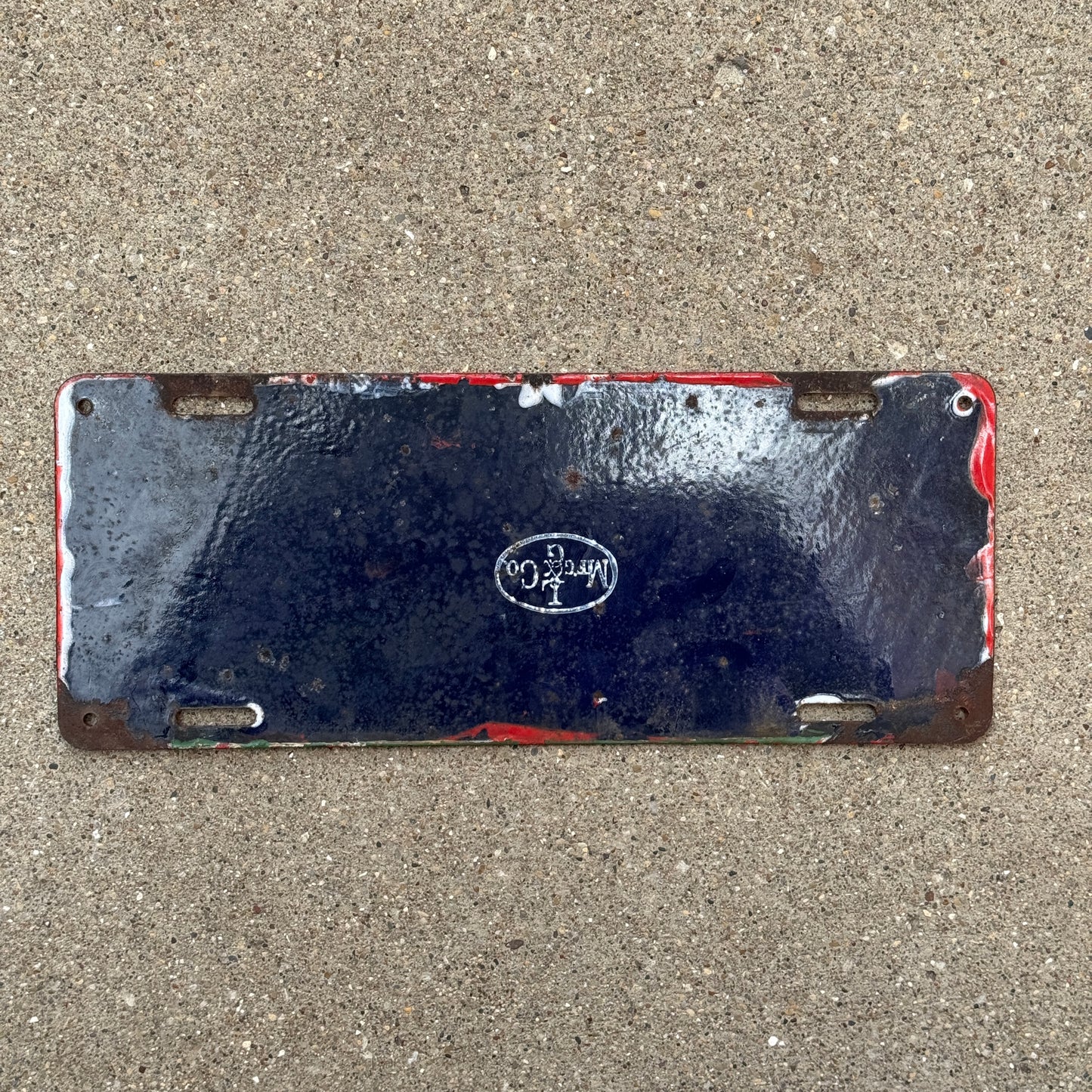 1912 New York Porcelain License Plate Auto Tag 23920