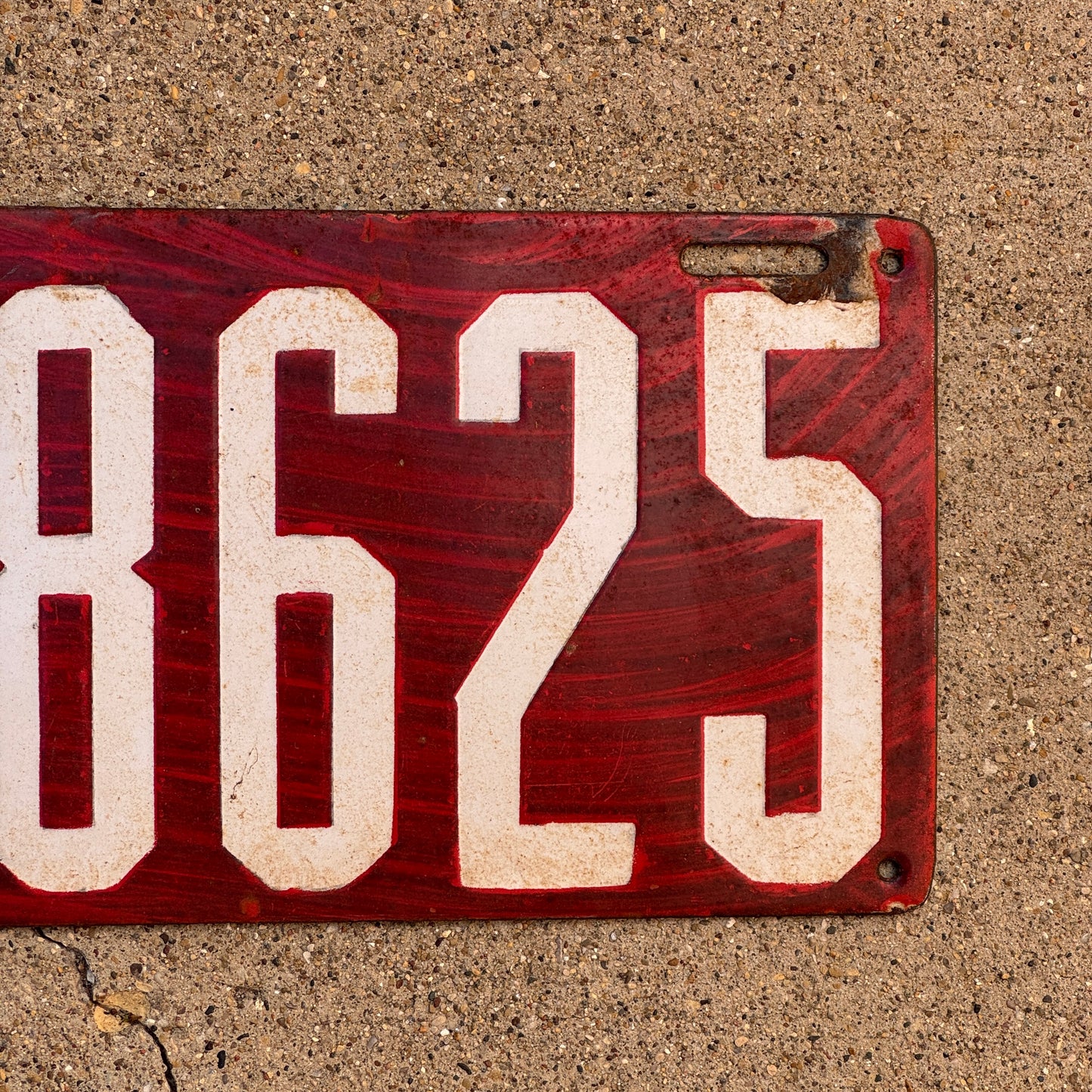 1912 Pennsylvania Porcelain License Plate Auto Tag Four Digit 8625