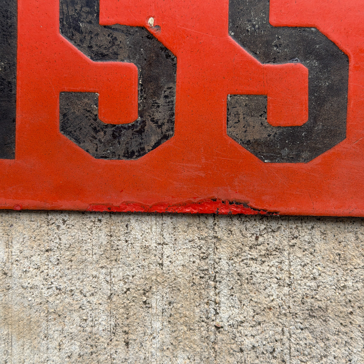 Photo of a 1913 Alabama Porcelain License Plate Auto Tag Garage Decor Vintage 1558 with original patina
