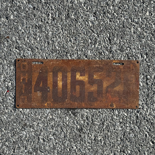 Photo of a 1913 Ohio License Plate Auto Tag Garage Decor Vintage 40652