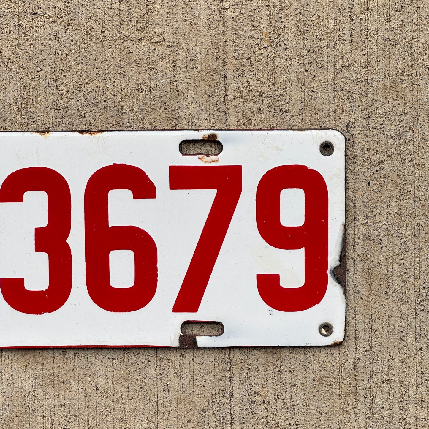 1914 Michigan Porcelain License Plate Auto Tag High Quality 53679