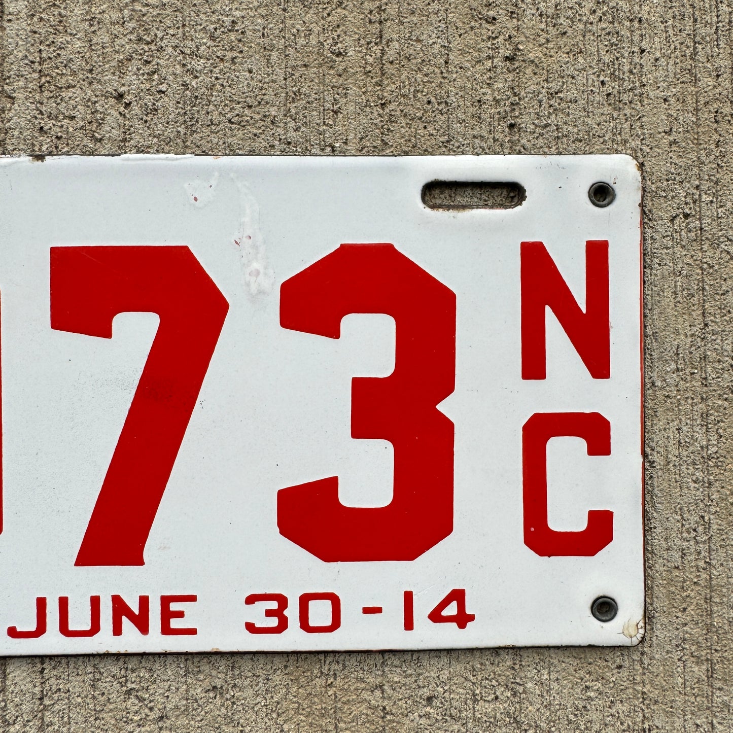 1914 North Carolina Porcelain License Plate Auto Tag High Quality Glossy 11073