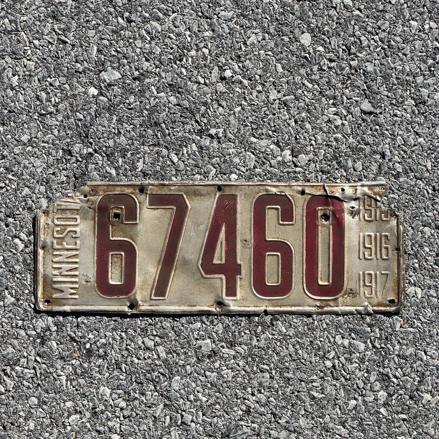 Photo of a 1915 Minnesota License Plate Auto Tag Garage Decor Vintage 67460