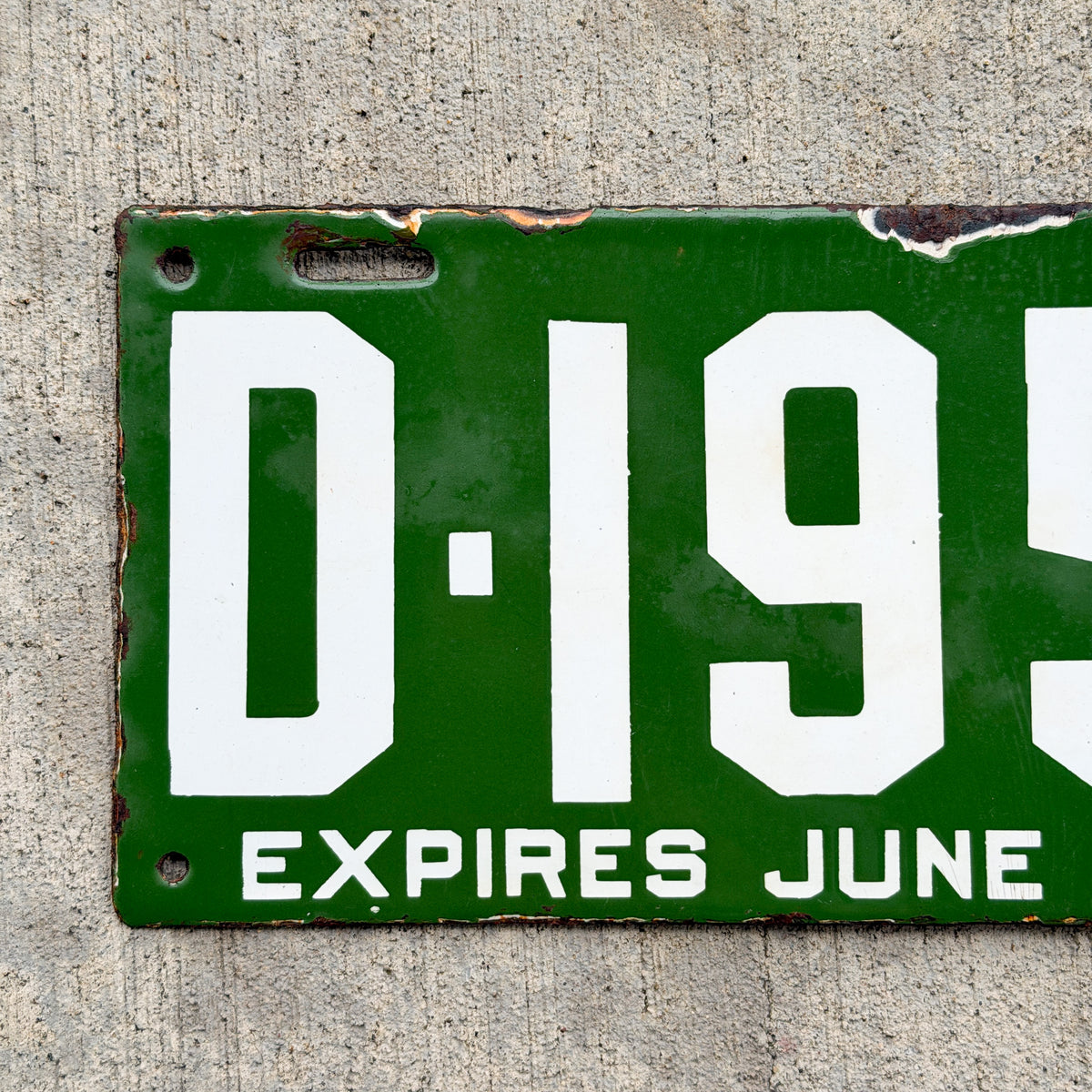 Photo of a 1915 North Carolina Porcelain Dealer License Plate Auto Tag Garage Decor Vintage 195 with original patina