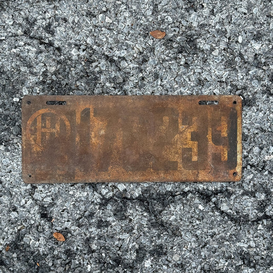 Photo of a 1915 Ohio License Plate Auto Tag Garage Decor Vintage Rustic 176239