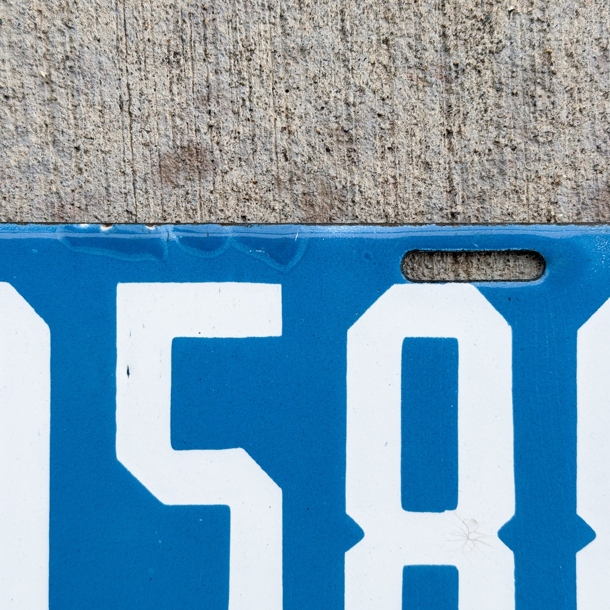 Photo of a 1915 Pennsylvania Porcelain License Plate Auto Tag Garage Decor Vintage 90588 with original patina