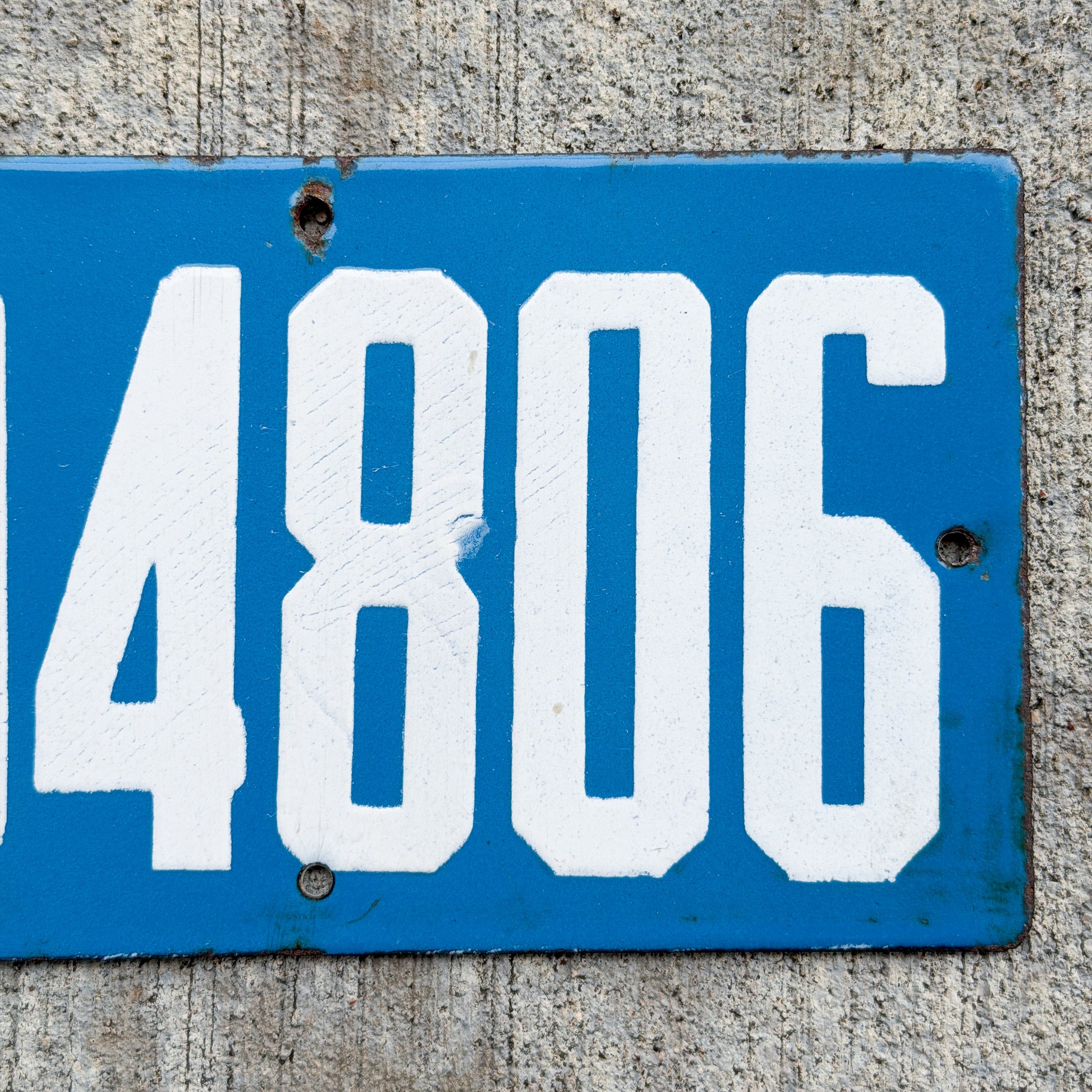 Photo of a 1915 Pennsylvania Porcelain Motorcycle License Plate Auto Tag Garage Decor Vintage Porcelain 04806 with original patina