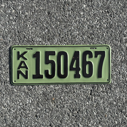 Photo of a 1917 Kansas License Plate Auto Tag Garage Decor Vintage 150467