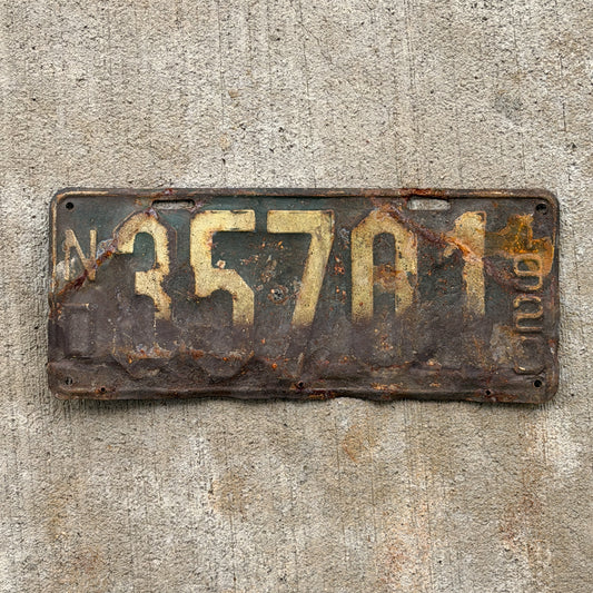 Photo of a 1920 North Dakota License Plate Auto Tag Garage Decor Vintage 35701 with original patina
