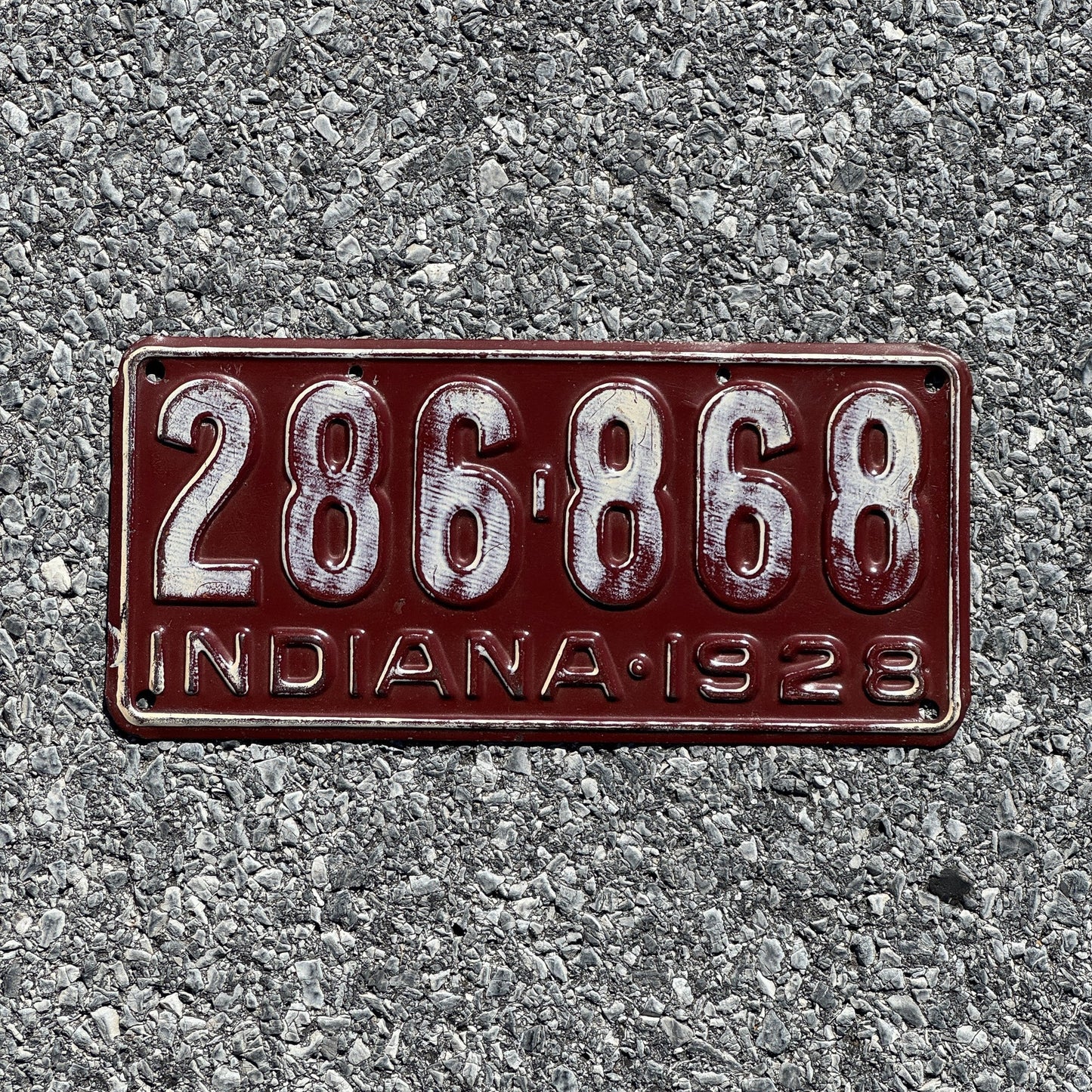 Photo of a 1928 Indiana License Plate Auto Tag Garage Decor Vintage Ford Model A Year 286868