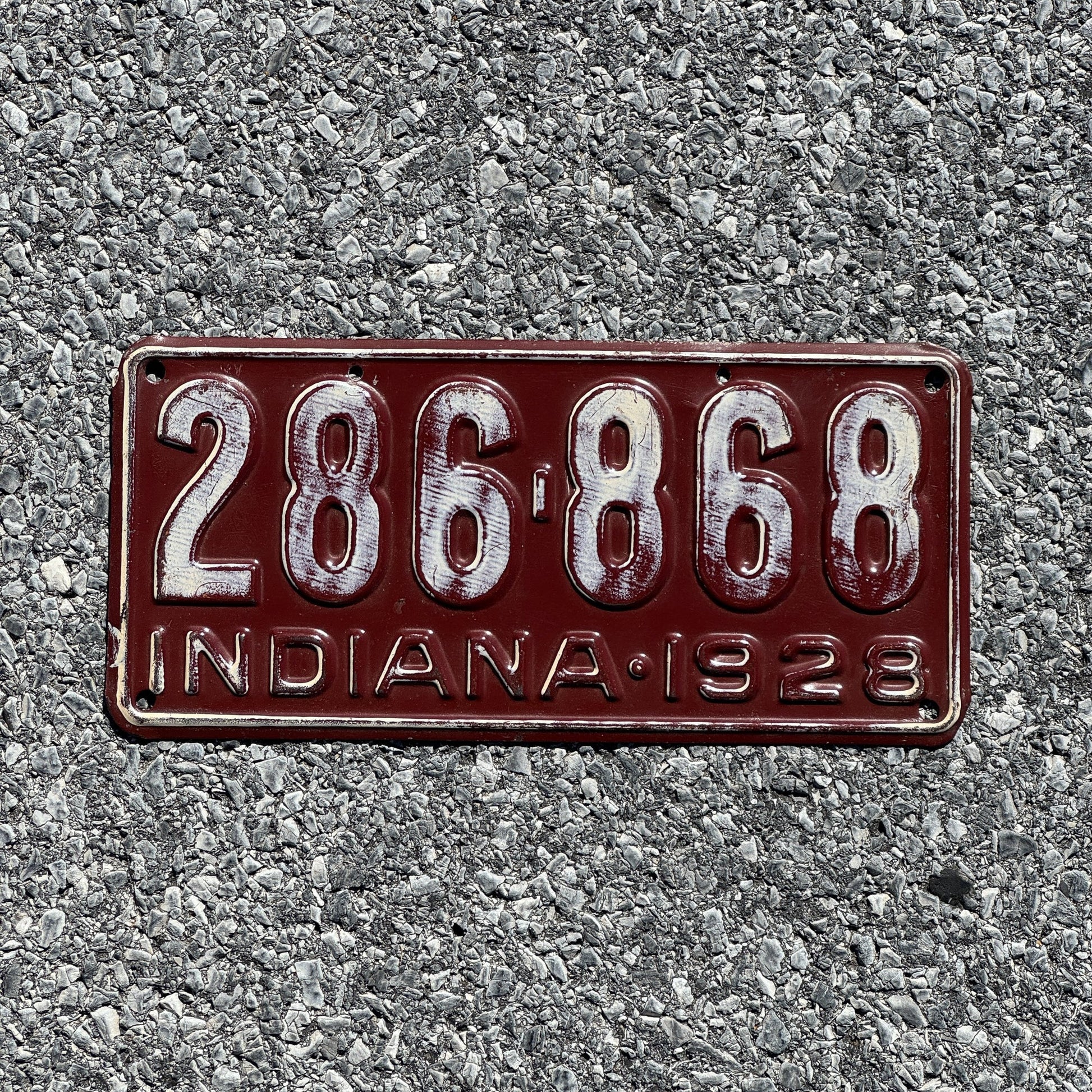Photo of a 1928 Indiana License Plate Auto Tag Garage Decor Vintage Ford Model A Year 286868