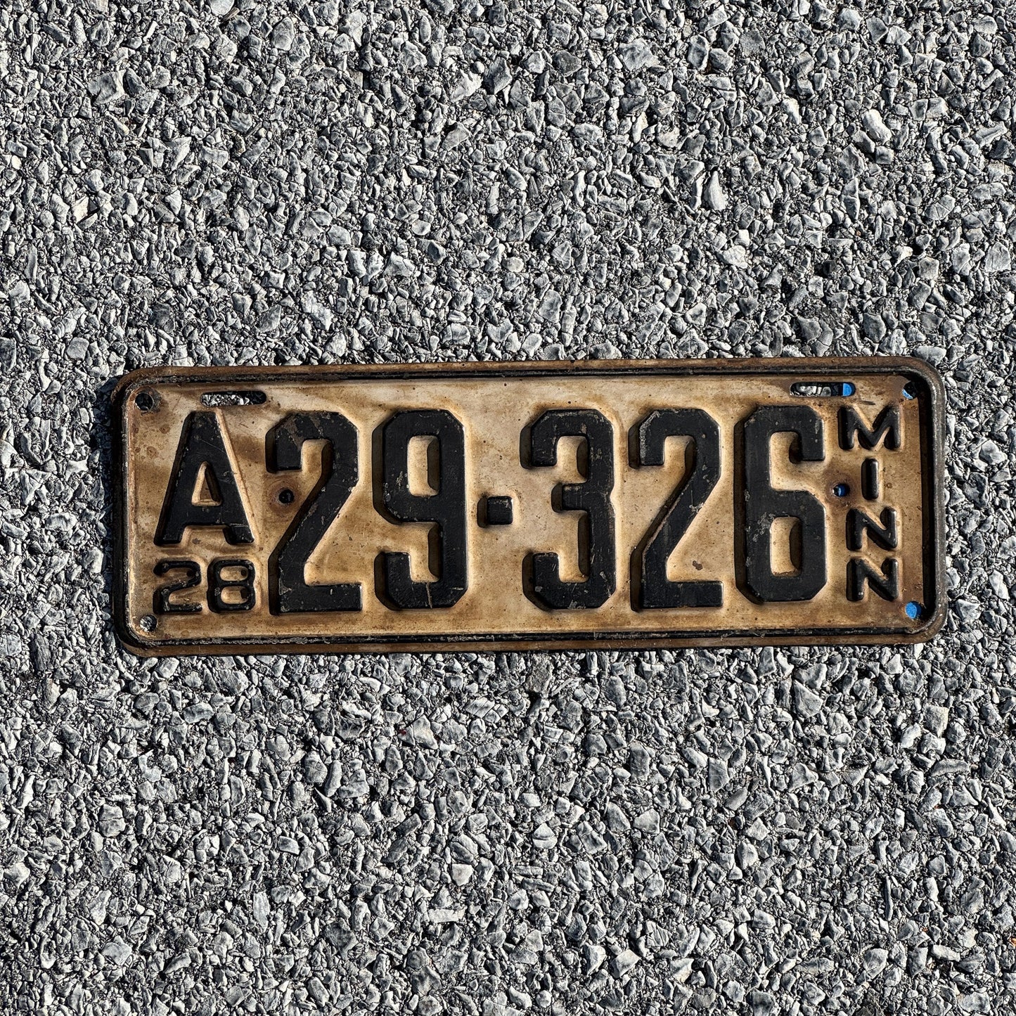 Photo of a 1928 Minnesota License Plate Auto Tag Garage Decor Vintage Ford Model A Year A 29 326