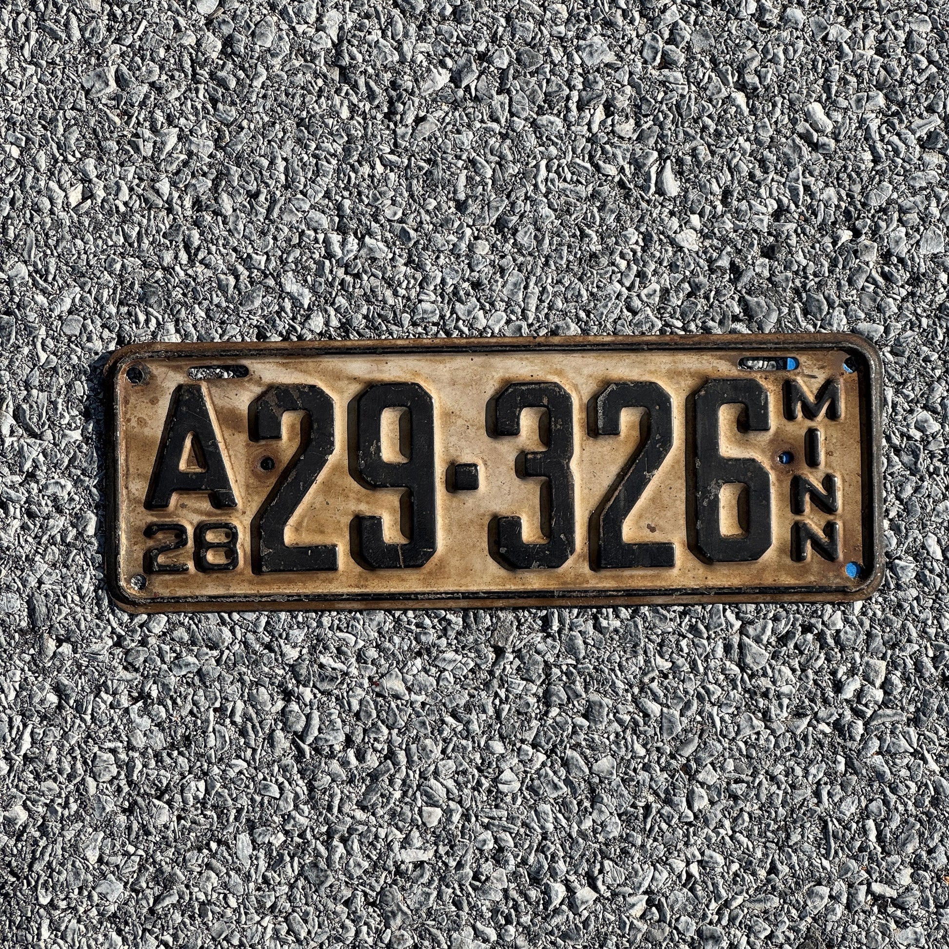 Photo of a 1928 Minnesota License Plate Auto Tag Garage Decor Vintage Ford Model A Year A 29 326