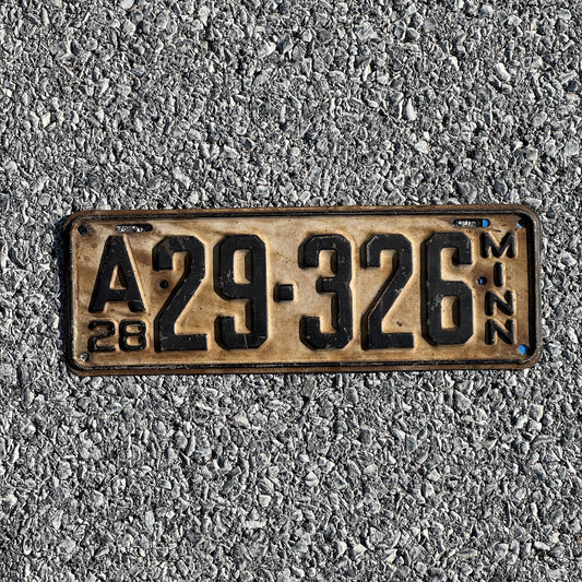 Photo of a 1928 Minnesota License Plate Auto Tag Garage Decor Vintage Ford Model A Year A 29 326