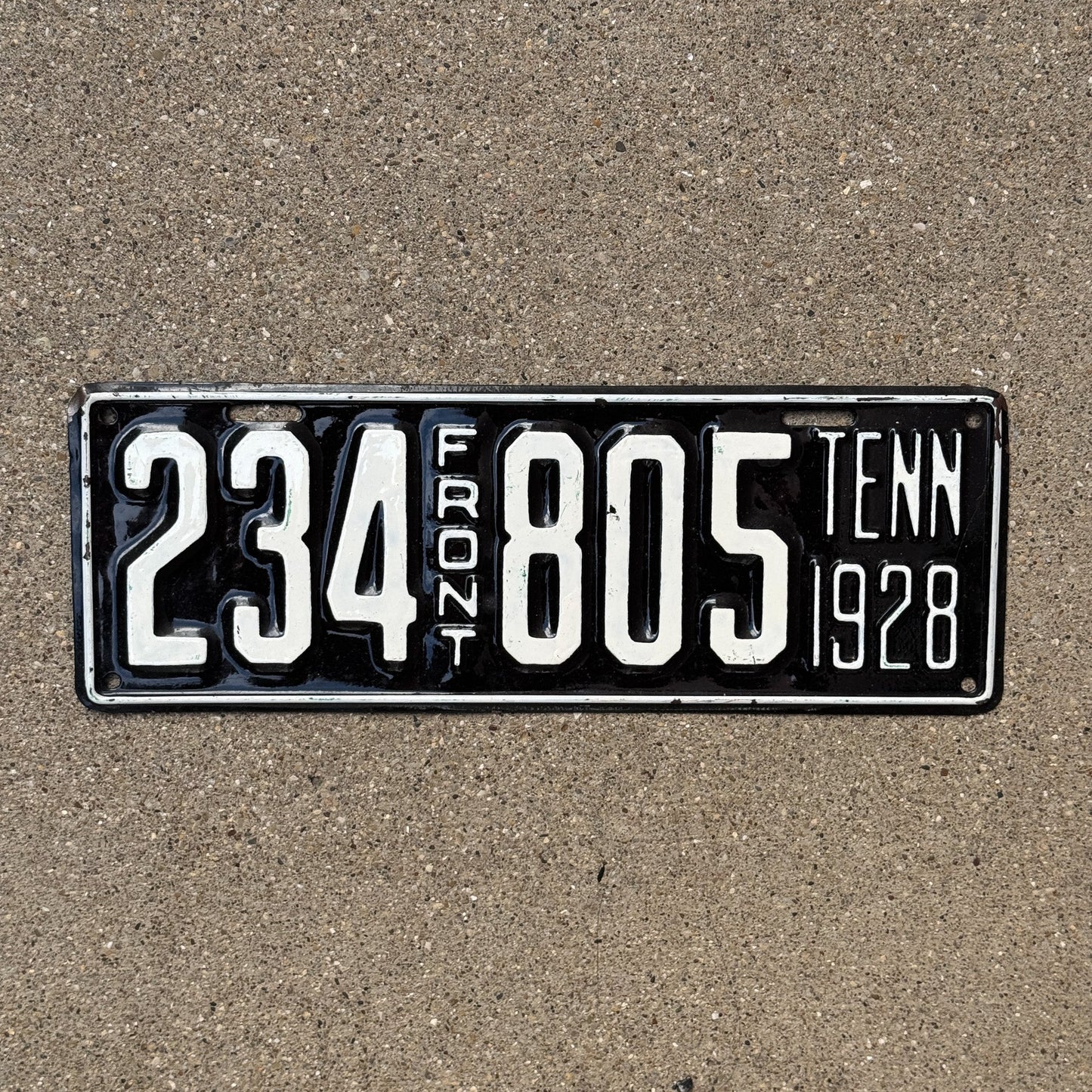 Photo of a 1928 Tennessee License Plate Auto Tag Garage Decor Vintage Front 234805