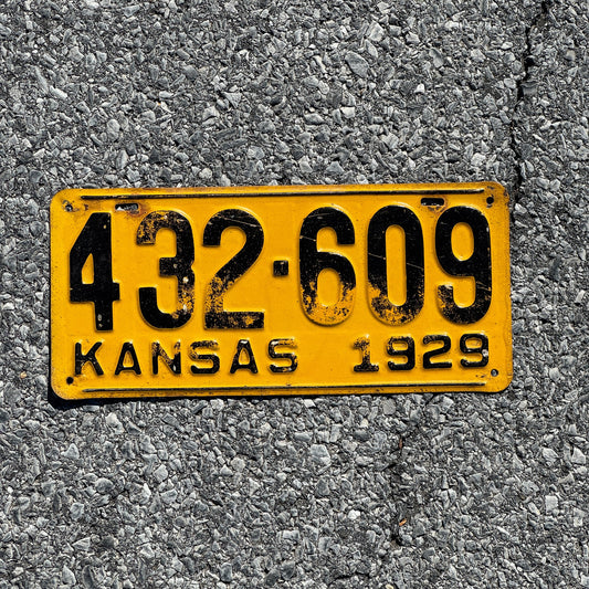 Photo of a 1929 Kansas License Plate Auto Tag Garage Decor Vintage Ford Model A Year 432 609