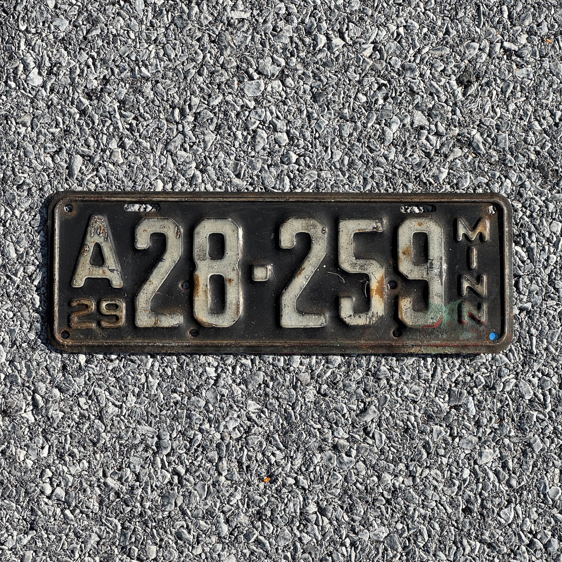 Photo of a 1929 Minnesota License Plate Auto Tag Garage Decor Vintage Ford Model A Year A 28259