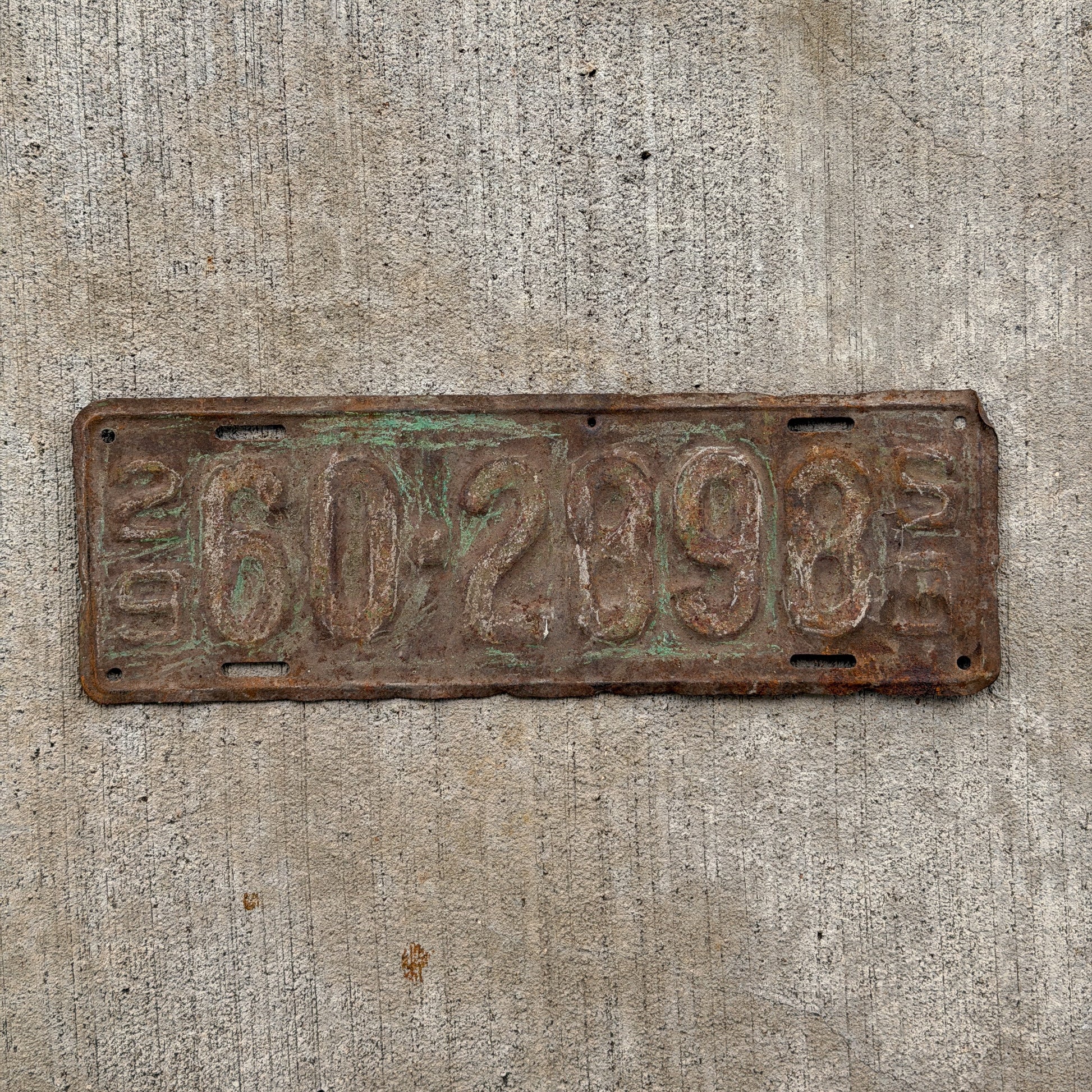 Photo of a 1929 South Dakota License Plate Auto Tag Garage Decor Vintage Ford Model A Year 60 2898 with original patina