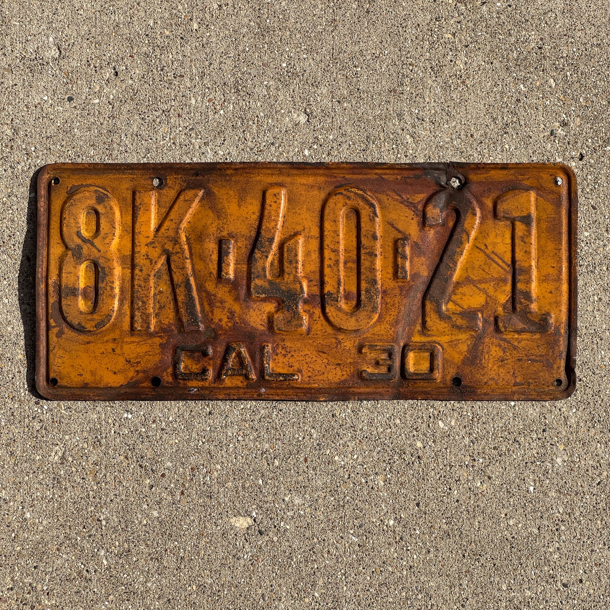 First California Tag 1930 California License Plate Auto Tag 8K 4021 – License Plate ...