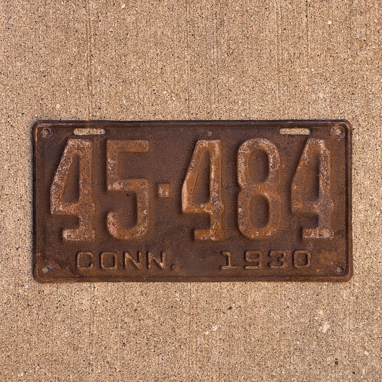 Photo of a 1930 Connecticut License Plate Auto Tag Garage Decor Vintage 45 484