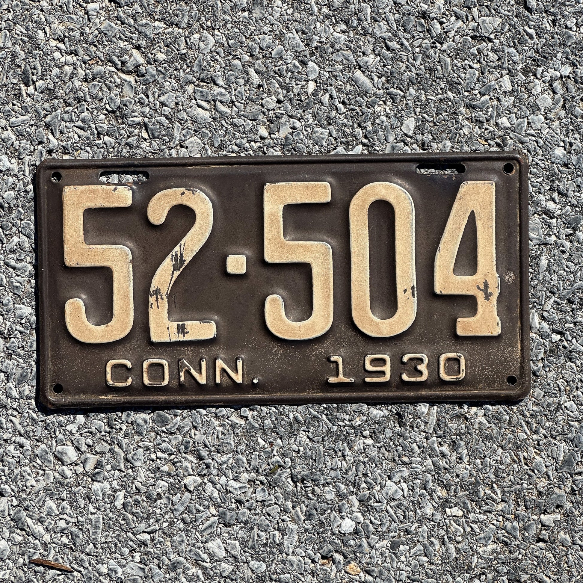 Photo of a 1930 Connecticut License Plate Auto Tag Garage Decor Vintage Ford Model A Year 52 504