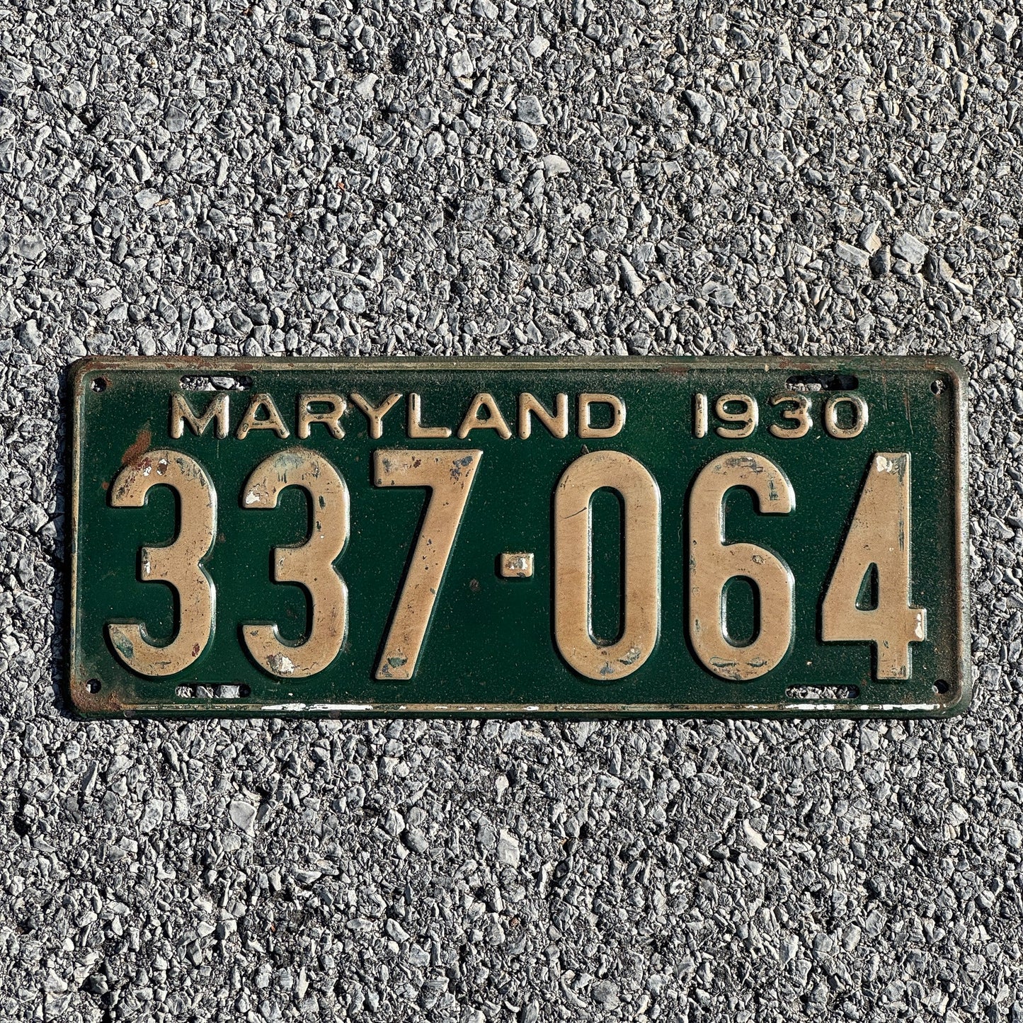 Photo of a 1930 Maryland License Plate Auto Tag Garage Decor Vintage Ford Model A Year 337 064