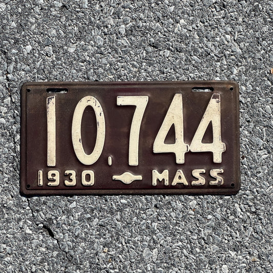 Photo of a 1930 Massachusetts License Plate Auto Tag Garage Decor Vintage Ford Model A Year 10744