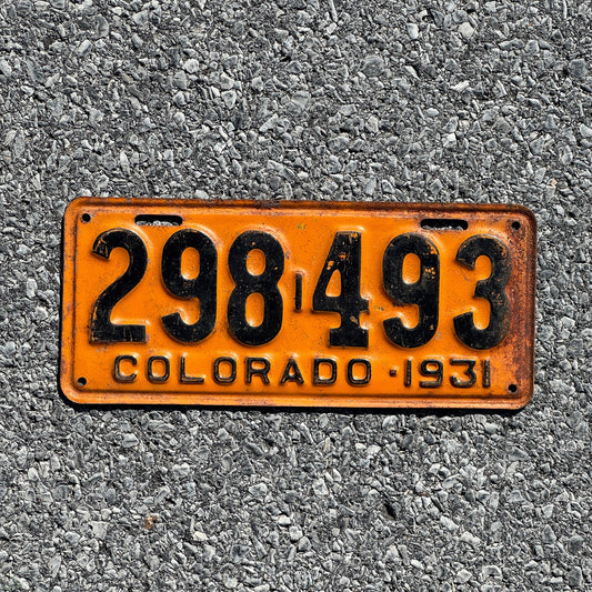 Photo of a 1931 Colorado License Plate Auto Tag Garage Decor Vintage Ford Model A Year 298493