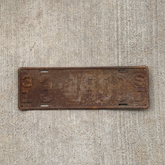 Photo of a 1931 South Dakota License Plate Auto Tag Garage Decor Vintage Ford Model A Year 3 1800 with original patina