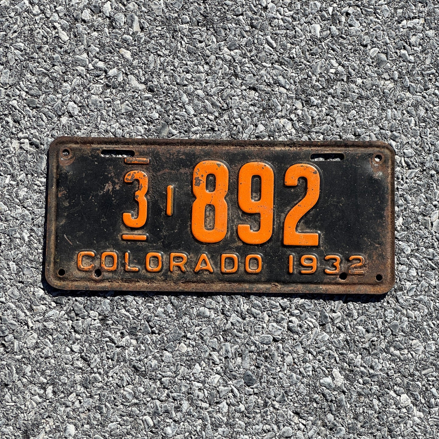 Photo of a 1932 Colorado License Plate Auto Tag Garage Decor Vintage Weld County 3 892