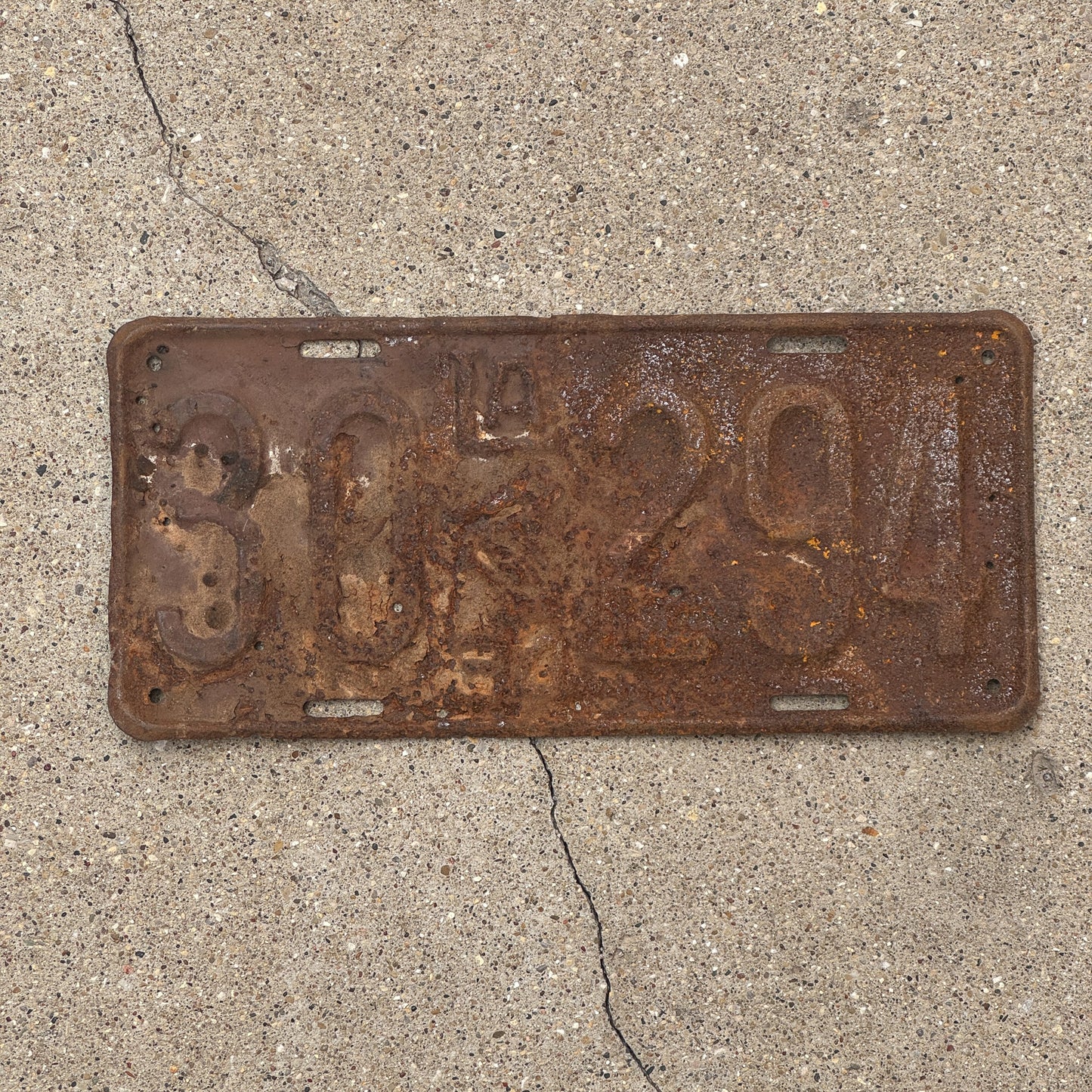 Photo of a 1934 Louisiana License Plate Auto Tag Garage Decor Vintage Iconic Pelican 30 294 with original patina