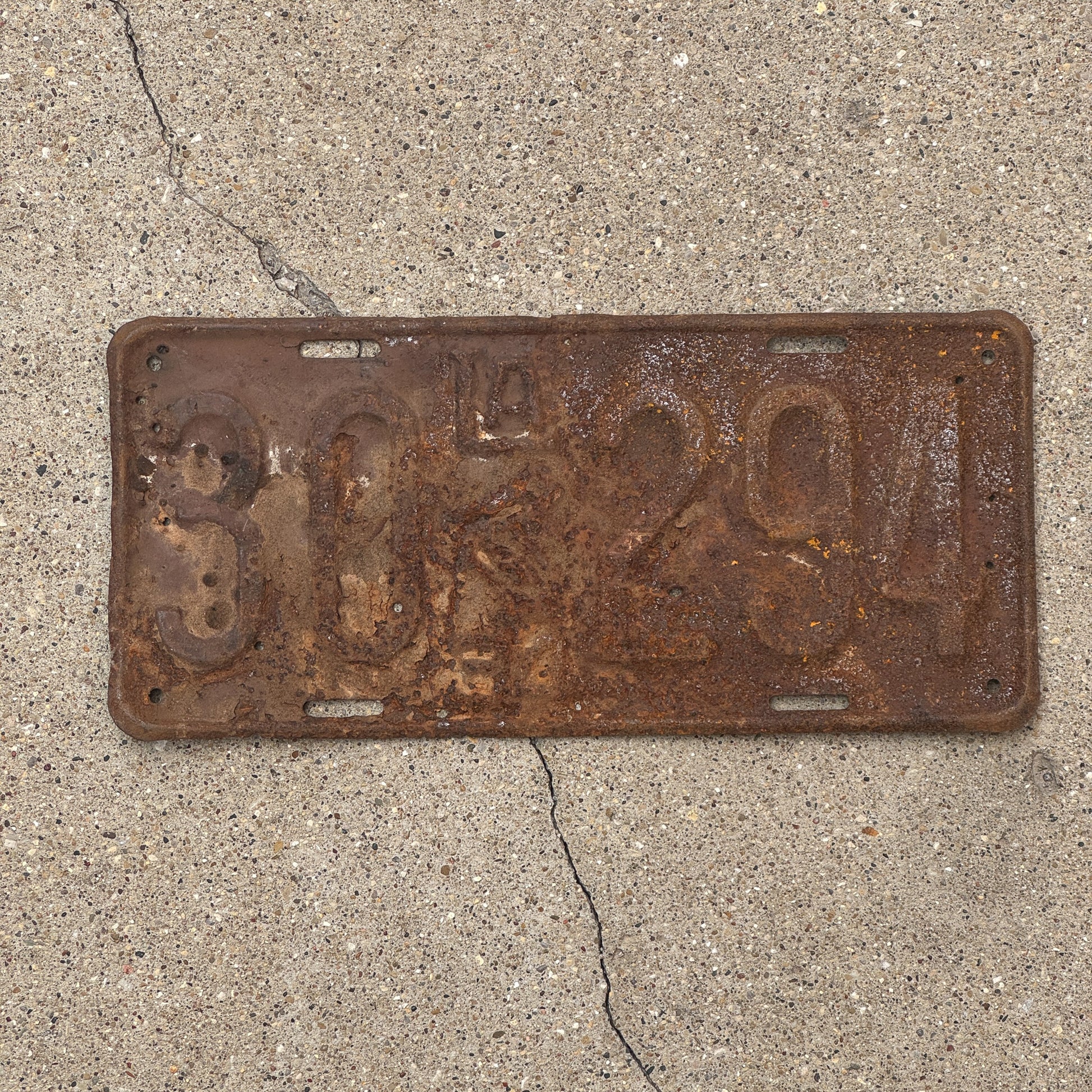 Photo of a 1934 Louisiana License Plate Auto Tag Garage Decor Vintage Iconic Pelican 30 294 with original patina