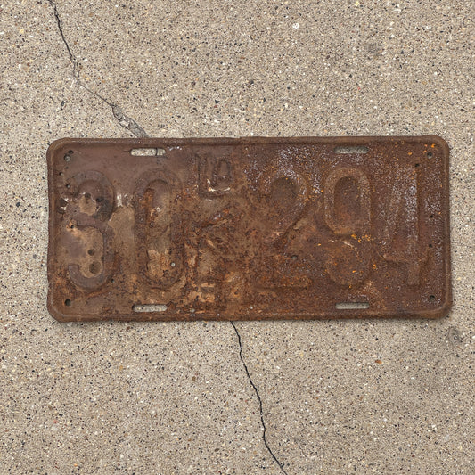 Photo of a 1934 Louisiana License Plate Auto Tag Garage Decor Vintage Iconic Pelican 30 294 with original patina