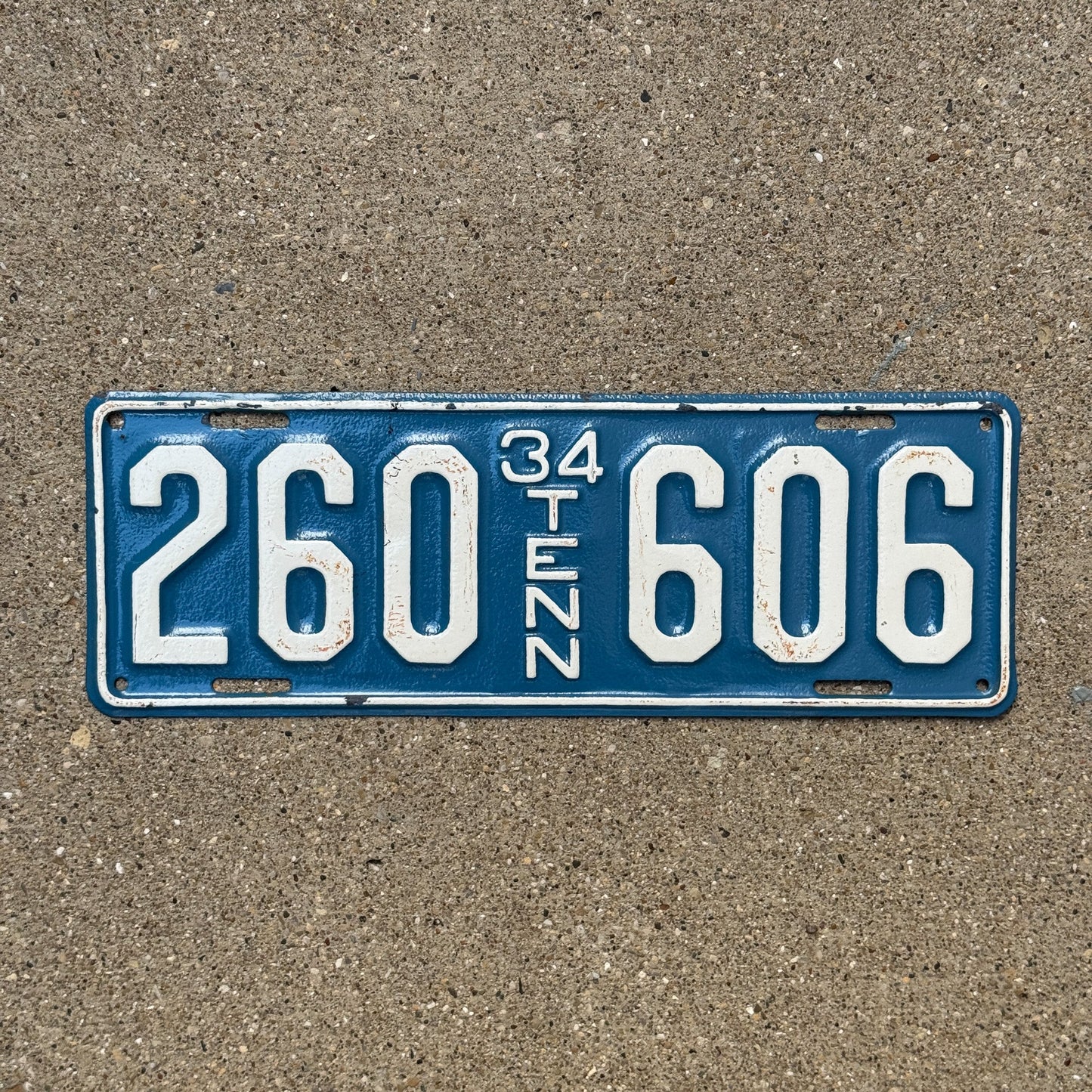 Photo of a 1934 Tennessee License Plate Auto Tag Garage Decor Vintage 260606