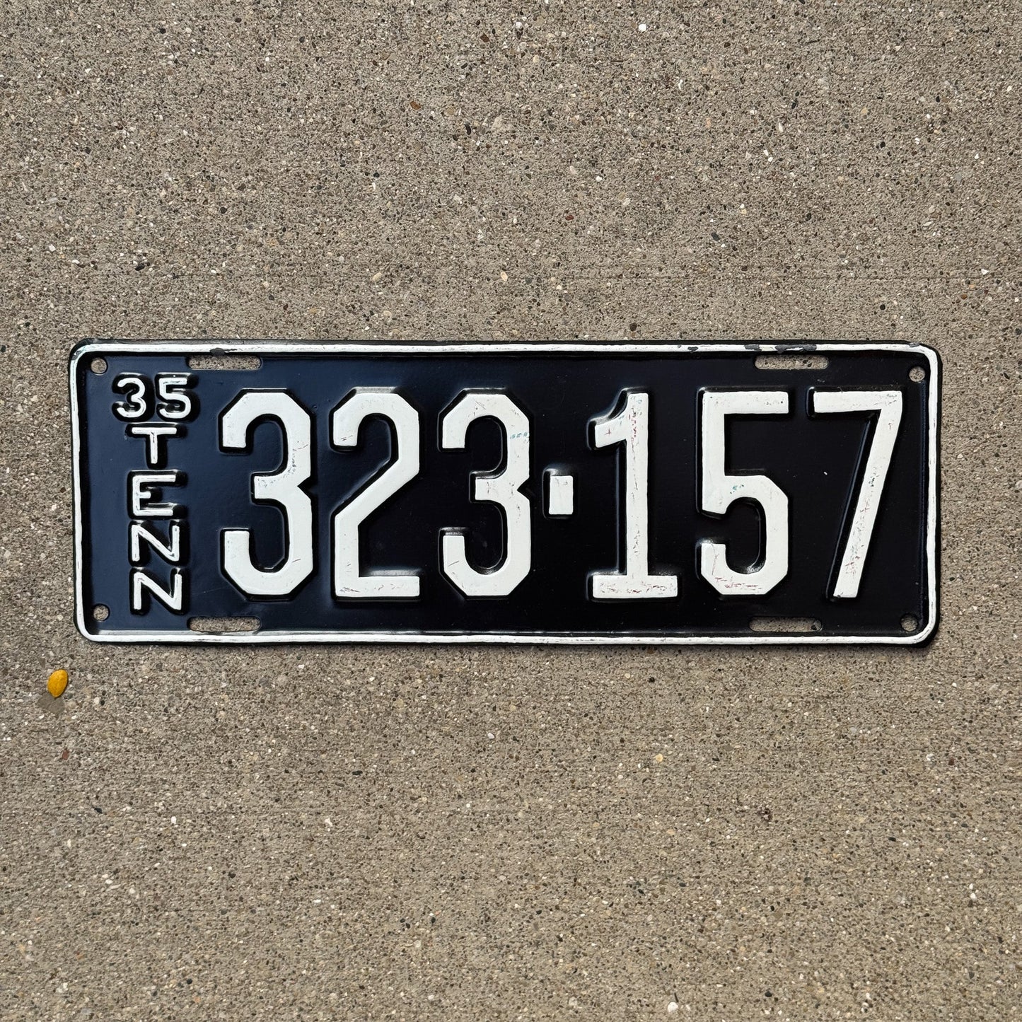 Photo of a 1935 Tennessee License Plate Auto Tag Garage Decor Vintage 323 157