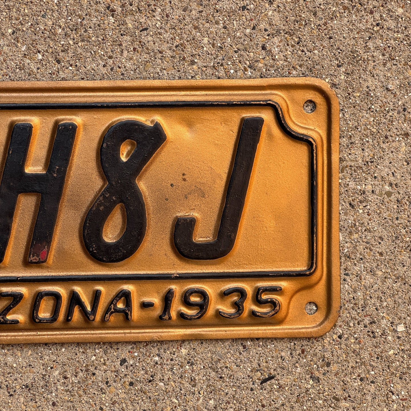 1935 Arizona License Plate Auto Tag Maricopa County 4H8J