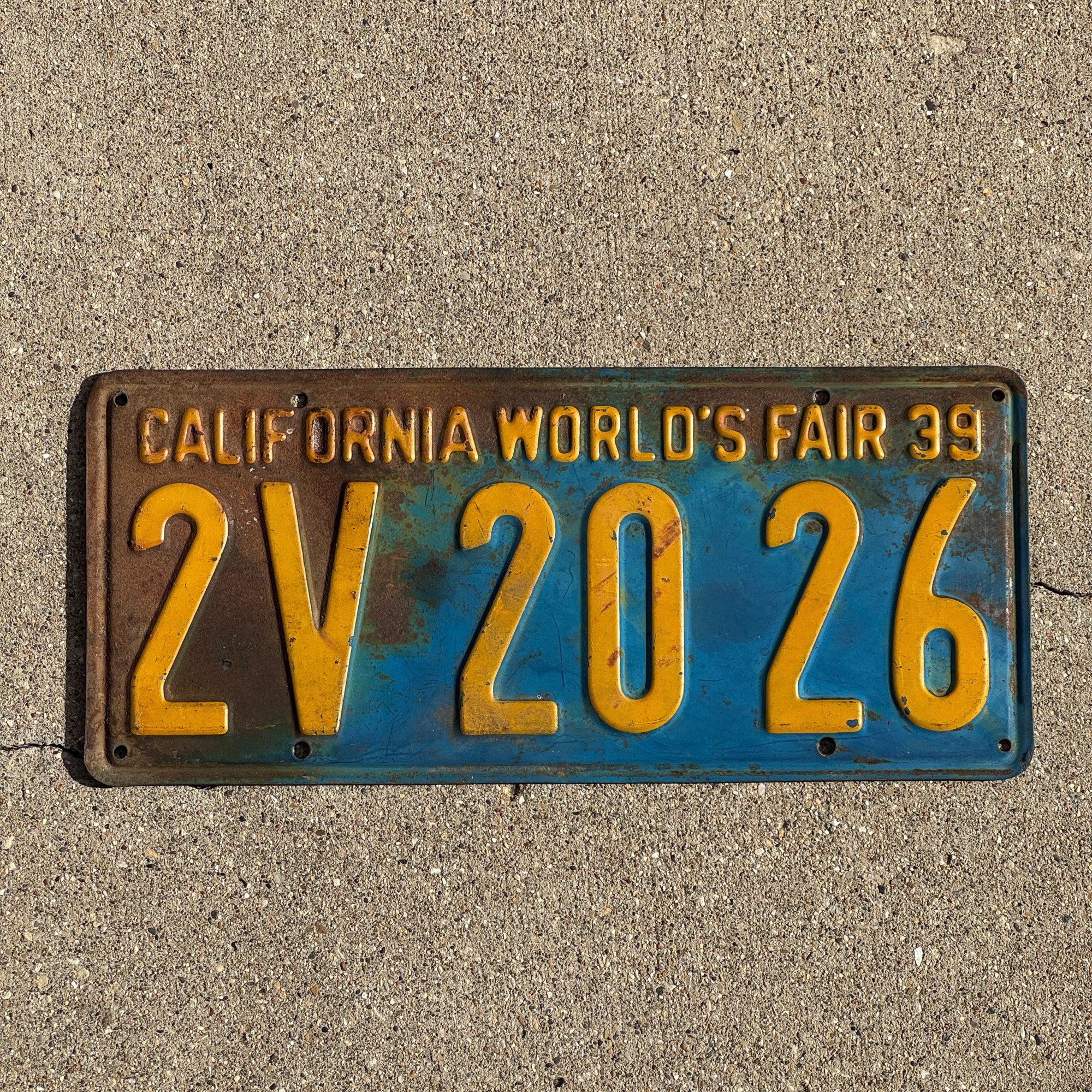 First California Tag 1939 California License Plate Auto Tag 2V 2026 – License Plate ...