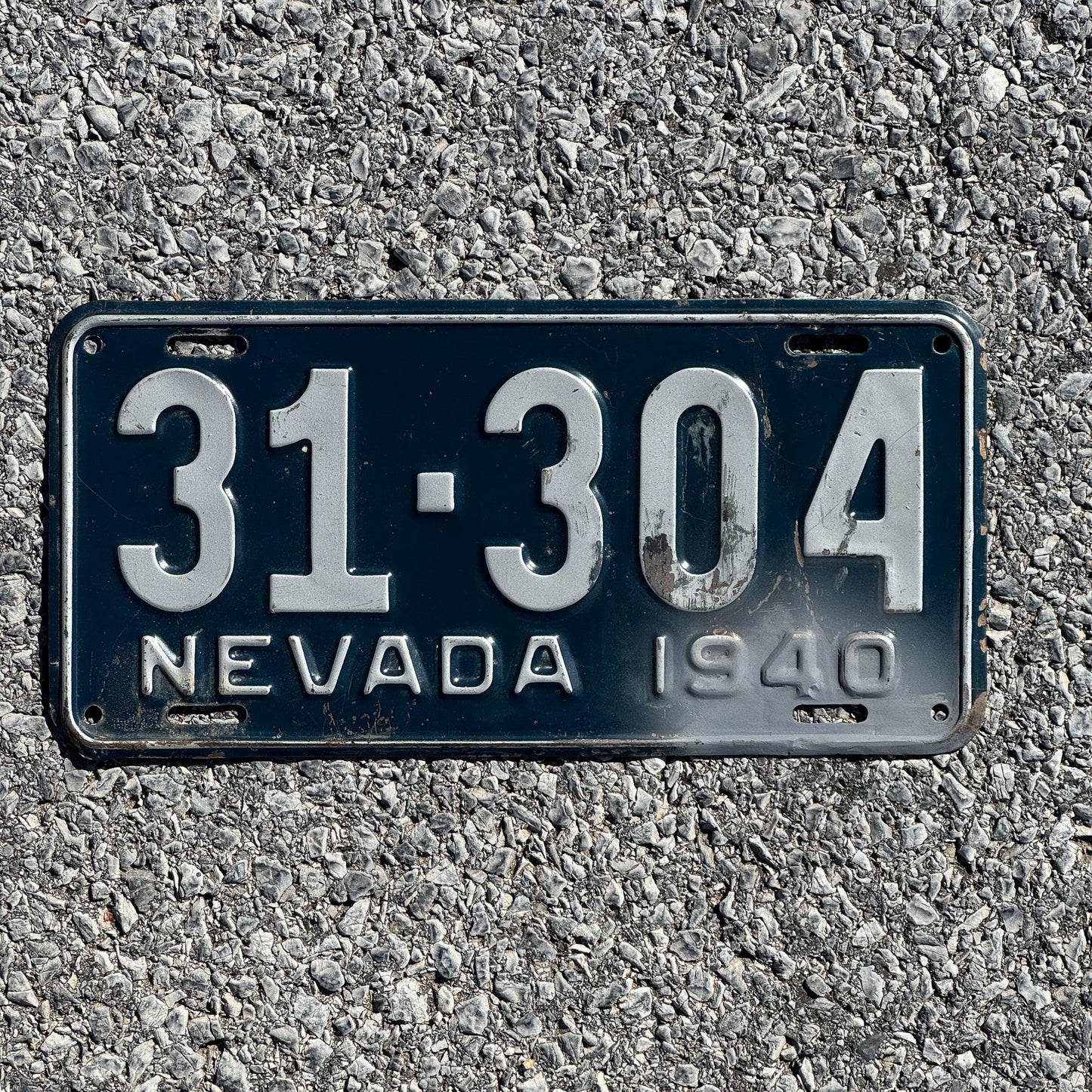 Photo of a 1940 Nevada License Plate Auto Tag Garage Decor Vintage 31 304