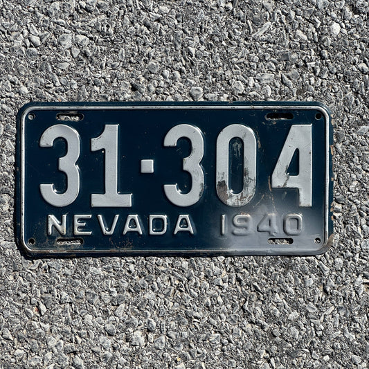 Photo of a 1940 Nevada License Plate Auto Tag Garage Decor Vintage 31 304