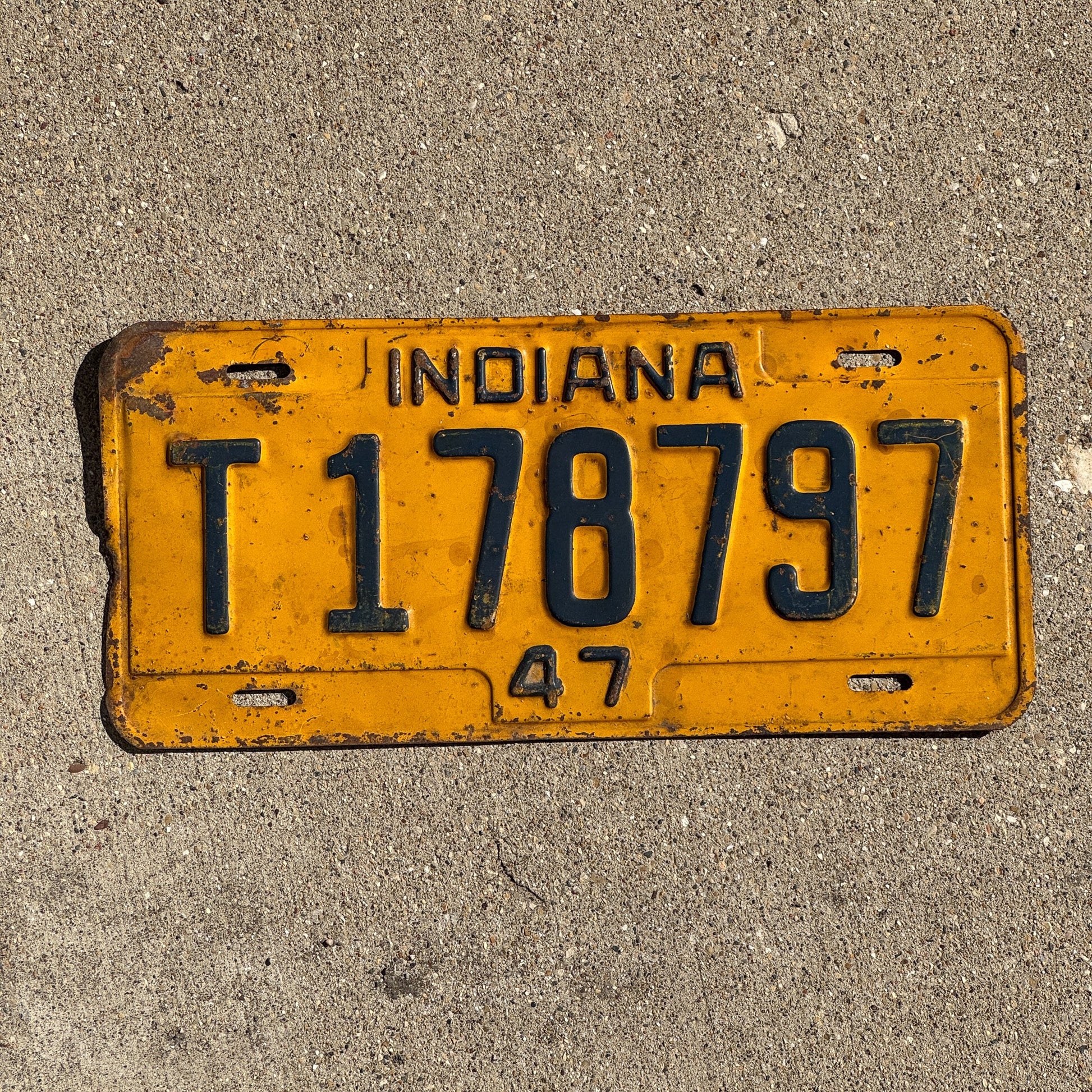 Photo of a 1947 Indiana TRUCK License Plate Auto Tag Garage Decor Vintage T 178797