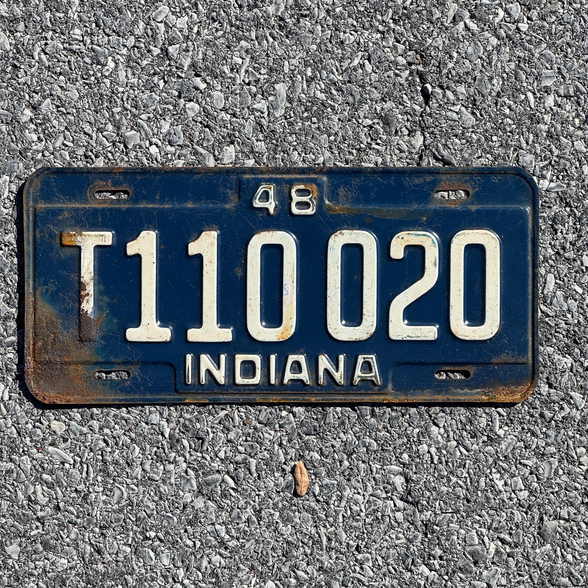 Photo of a 1948 Indiana Truck License Plate Auto Tag Garage Decor Vintage T 110020
