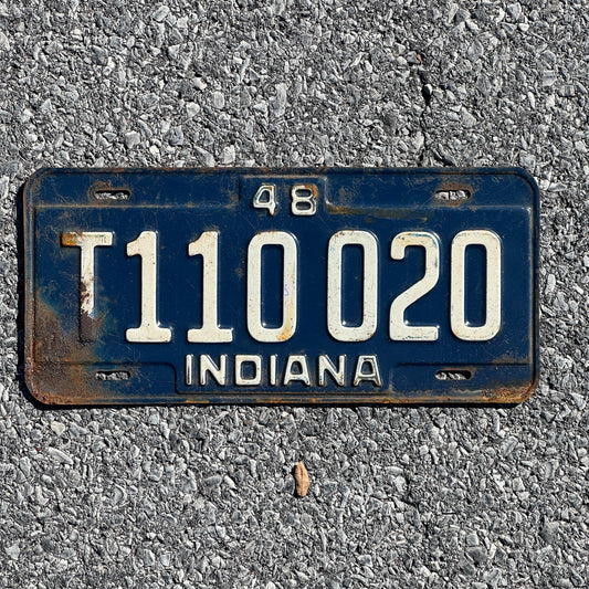 Photo of a 1948 Indiana Truck License Plate Auto Tag Garage Decor Vintage T 110020