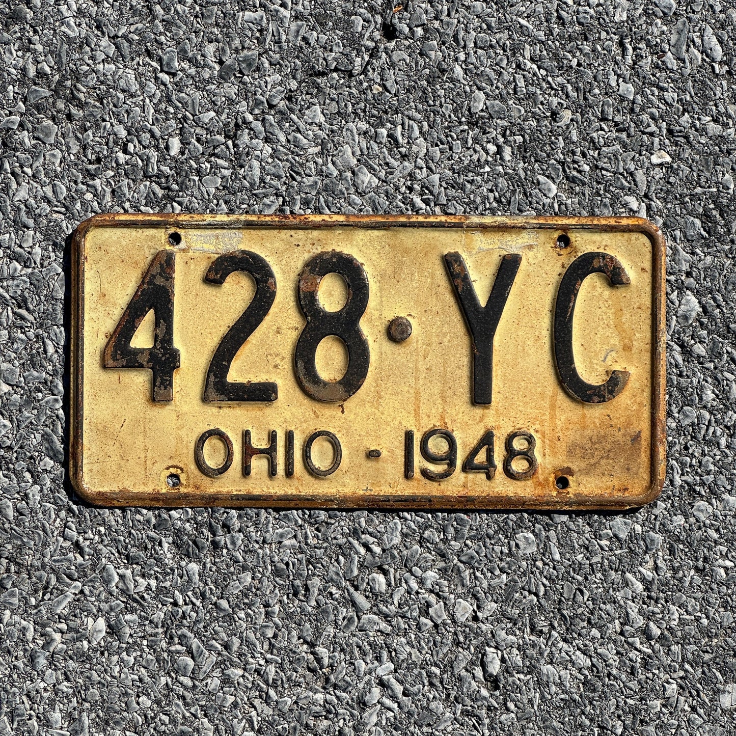 Photo of a 1948 Ohio License Plate Auto Tag 2 Garage Decor 428 YC