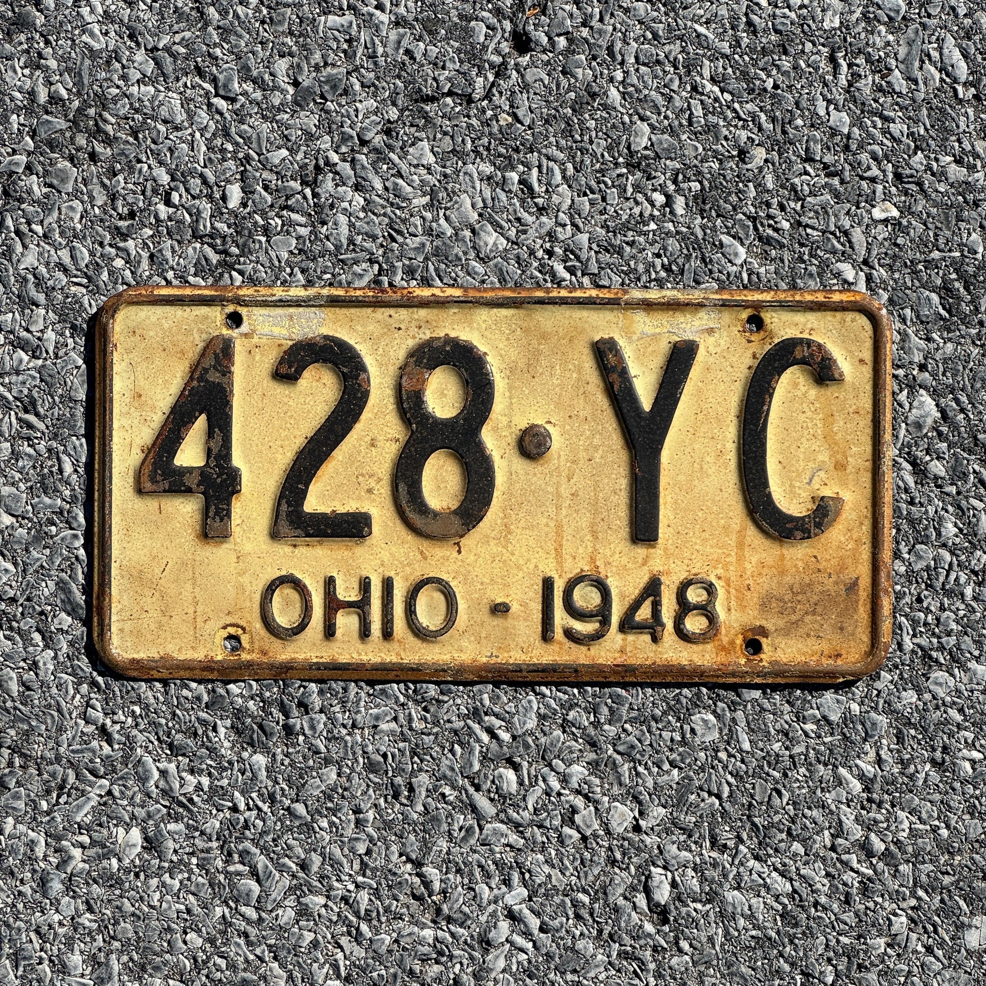 Photo of a 1948 Ohio License Plate Auto Tag 2 Garage Decor 428 YC