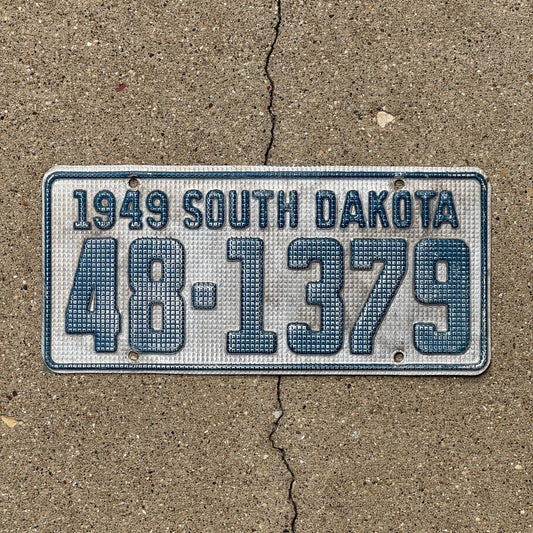 Photo of a 1949 South Dakota License Plate Auto Tag 2 Garage Decor 48 1379