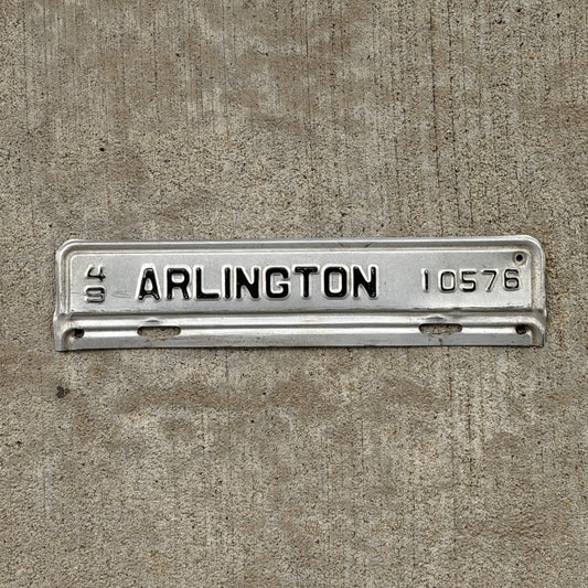 Photo of a 1949 Virginia Tax Strip License Plate Auto Tag Garage Decor Vintage Arlington 10576 with original patina