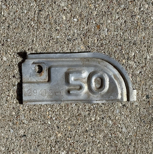 Photo of a 1950 California Tab License Plate Auto Tag Garage Decor Vintage 2941260 with original patina