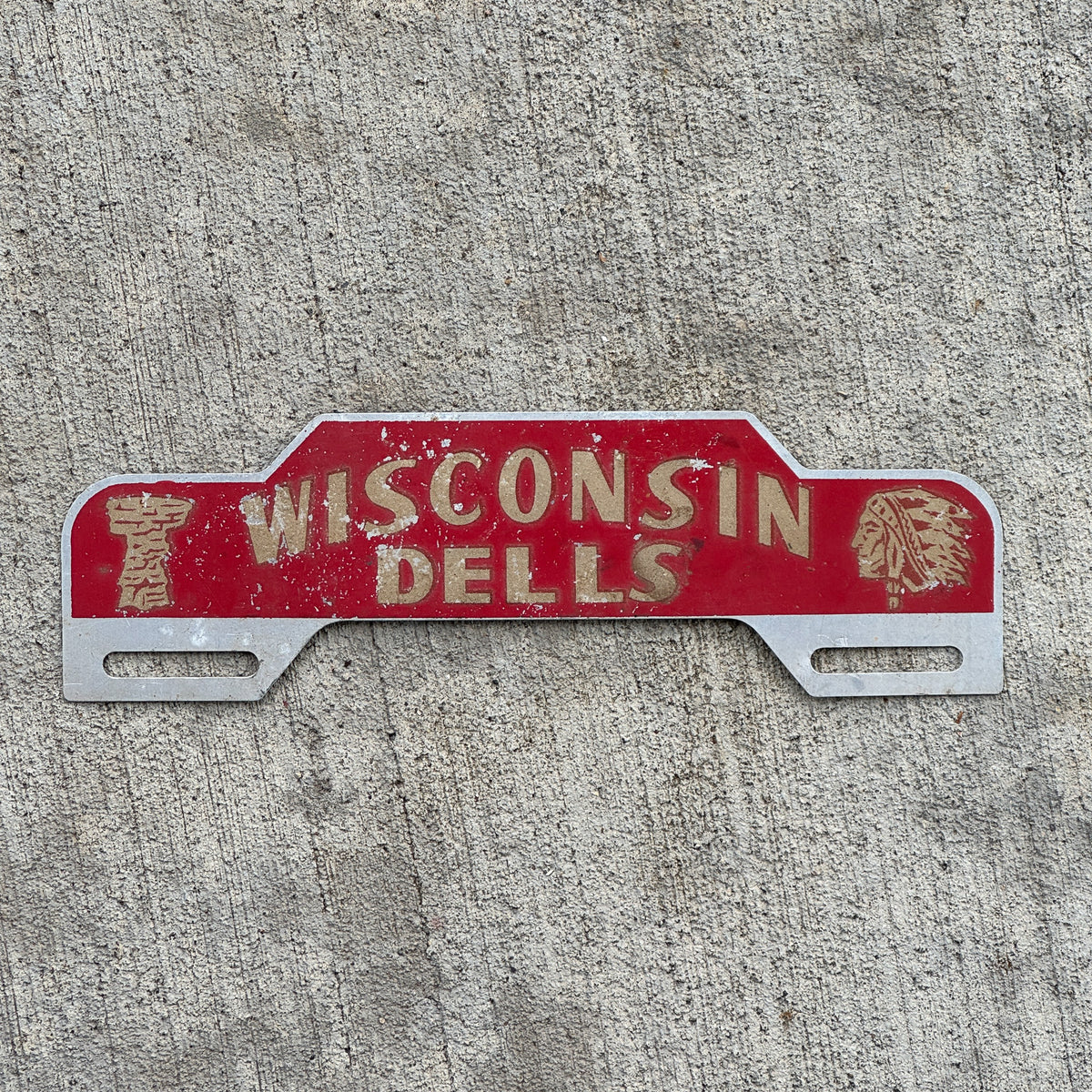 Wisconsin Dells Sticker 1950 Era Wisconsin Dells Wisconsin License Plate Topper Auto Tag Smalt ...