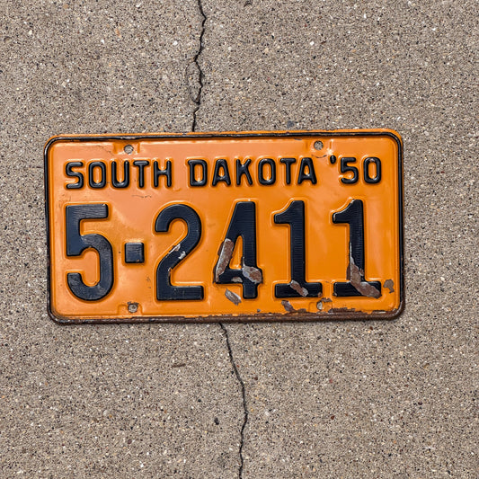 Photo of a 1950 South Dakota License Plate Auto Tag Garage Decor Vintage 5 2411