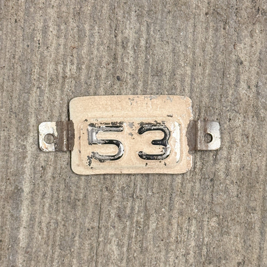1953 Maryland Registration Tab License Plate Auto Tag 352907